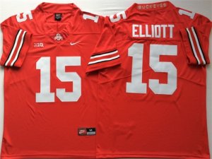 Ohio State Buckeyes #15 Ezekiel Elliott Red Nike College Football Jersey