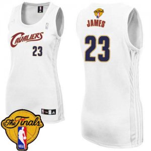 Women\'s Adidas Cleveland Cavaliers #23 LeBron James Swingman White Home 2016 The Finals Patch NBA Jersey