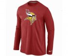 Nike Minnesota Vikings Logo Long Sleeve T-Shirt RED