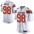 Mens Nike Cleveland Browns #98 Jamie Meder Game White NFL Jersey
