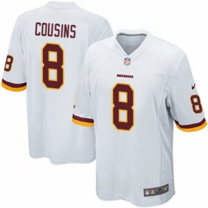 Mens Nike Washington Redskins #8 Kirk Cousins Game White NFL Jersey