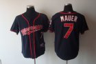 mlb minnesota twins #7 mauer blue[2011 cool base]