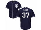 Youth Majestic San Diego Padres #37 Travis Wood Replica Navy Blue Alternate 1 Cool Base MLB Jersey