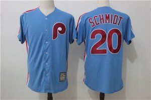 Phillies #20 Mike Schmidt Light Blue Alternate Cooperstown Collection Jersey