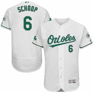 Men\'s Majestic Baltimore Orioles #6 Jonathan Schoop White Celtic Flexbase Authentic Collection MLB Jersey