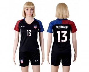 Womens USA #13 Morgan Away Soccer Country Jersey