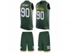 Mens Nike Green Bay Packers #90 Montravius Adams Limited Green Tank Top Suit NFL Jersey