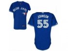 mlb Toronto Blue Jays #55 Josh Johnson Blue Jersey