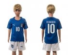 Italy #10 R.Baggio Blue Home Kid Soccer Country Jersey