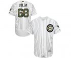 Men's Majestic Chicago Cubs #68 Jorge Soler Authentic White 2016 Memorial Day Fashion Flex Base MLB Jersey