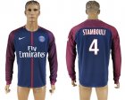 2017-18 Paris Saint-Germain 4 STAMBOULI Home Long Sleeve Thailand Soccer Jersey