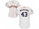 Women Majestic Houston Astros #43 Lance McCullers Replica White Home 2017 World Series Bound Cool Base MLB Jersey