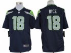 Nike seattle seahawks #18 sidney rice blue Game Jerseys