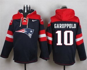 Nike New England Patriots #10 Jimmy Garoppolo Navy Blue Player Pullover Hoodie