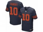 Mens Nike Chicago Bears #10 Mitchell Trubisky Elite Navy Blue 1940s Throwback Alternate NFL Jersey