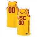 USC Trojans Yellow Mens Customized Basketball Jersey