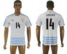 Uruguay #14 Lodeiro Away Soccer Country Jersey