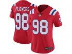 Women Nike New England Patriots #98 Trey Flowers Vapor Untouchable Limited Red Alternate NFL Jersey