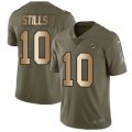 Nike Dolphins #10 Kenny Stills Olive Gold Salute To Service Limited Jersey