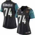 Womens Nike Jacksonville Jaguars #74 Mackenzy Bernadeau Limited Black Alternate NFL Jersey