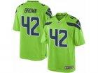 Mens Nike Seattle Seahawks #42 Arthur Brown Limited Green Rush NFL Jersey