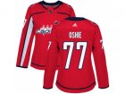 Women Adidas Washington Capitals #77 T.J Oshie Red Home Authentic Stitched NHL Jersey