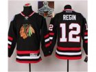 NHL Chicago Blackhawks #12 Peter Regin Black 2014 Stadium Series 2015 Stanley Cup Champions jerseys