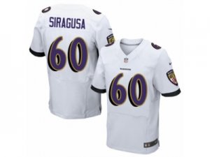 Mens Nike Baltimore Ravens #60 Nico Siragusa Elite White NFL Jersey