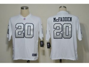 Nike nfl oakland raiders #20 darren mcfadden white[game grey number]jerseys