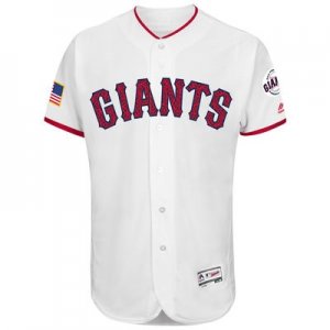 Mens San Francisco Giants Blank White Stitched 2016 Fashion Stars & Stripes Flex Base Baseball Jersey