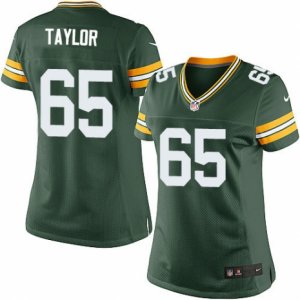 Women\'s Nike Green Bay Packers #65 Lane Taylor Limited Green Team Color NFL Jersey