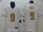Nike Saints #9 Drew Brees White Team Logos Fashion Vapor Limited Jersey