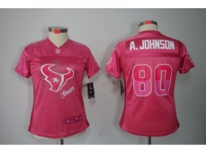 Nike Women Houston Texans #80 Andre Johnson Pink Color(2012 FEM FAN Elite Jersey)