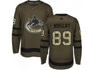 Youth Adidas Vancouver Canucks #89 Alexander Mogilny Green Salute to Service Stitched NHL Jersey