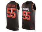 Nike Cleveland Browns #55 Danny Shelton Limited Brown Player Name & Number Tank Top NFL Jersey