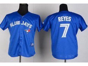 MLB Women Toronto Blue Jays #7 Jose Reyes Blue Jerseys