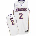 Mens Adidas Los Angeles Lakers #2 Luol Deng Swingman White Alternate NBA Jersey