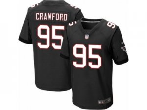 Mens Nike Atlanta Falcons #95 Jack Crawford Elite Black Alternate NFL Jersey