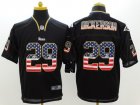 Nike St.Louis Rams #29 DICKERSON Black Jerseys(USA Flag Fashion Elite)