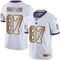 Nike New York Giants #87 Sterling Shepard White Mens Stitched NFL Limited Gold Rush Jersey