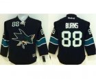 Youth NHL San Jose Sharks #88 Brent Burns black jerseys