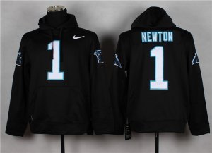 Nike Carolina Panthers #1 Cam Newton black jerseys(Pullover Hoodie)