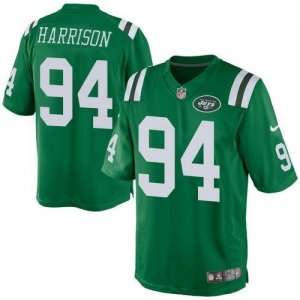 Nike New York Jets #94 Damon Harrison Green Men Rush jerseys(Elite)