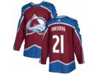 Adidas Colorado Avalanche #21 Peter Forsberg Burgundy Home Authentic Stitched NHL Jersey