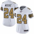 Womens Nike New Orleans Saints #24 Sterling Moore Limited White Rush NFL Jersey