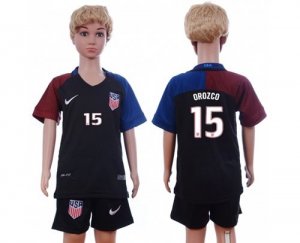 USA #15 Orozco Away Kid Soccer Country Jersey