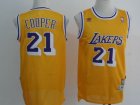 nba los angeles lakers #21 cooper yellow