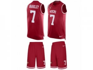Mens Nike San Francisco 49ers #7 Matt Barkley Limited Red Tank Top Suit NFL Jersey