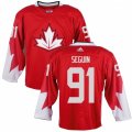 Youth Adidas Team Canada #91 Tyler Seguin Premier Red Away 2016 World Cup Ice Hockey Jersey