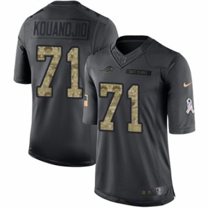 Mens Nike Buffalo Bills #71 Cyrus Kouandjio Limited Black 2016 Salute to Service NFL Jersey